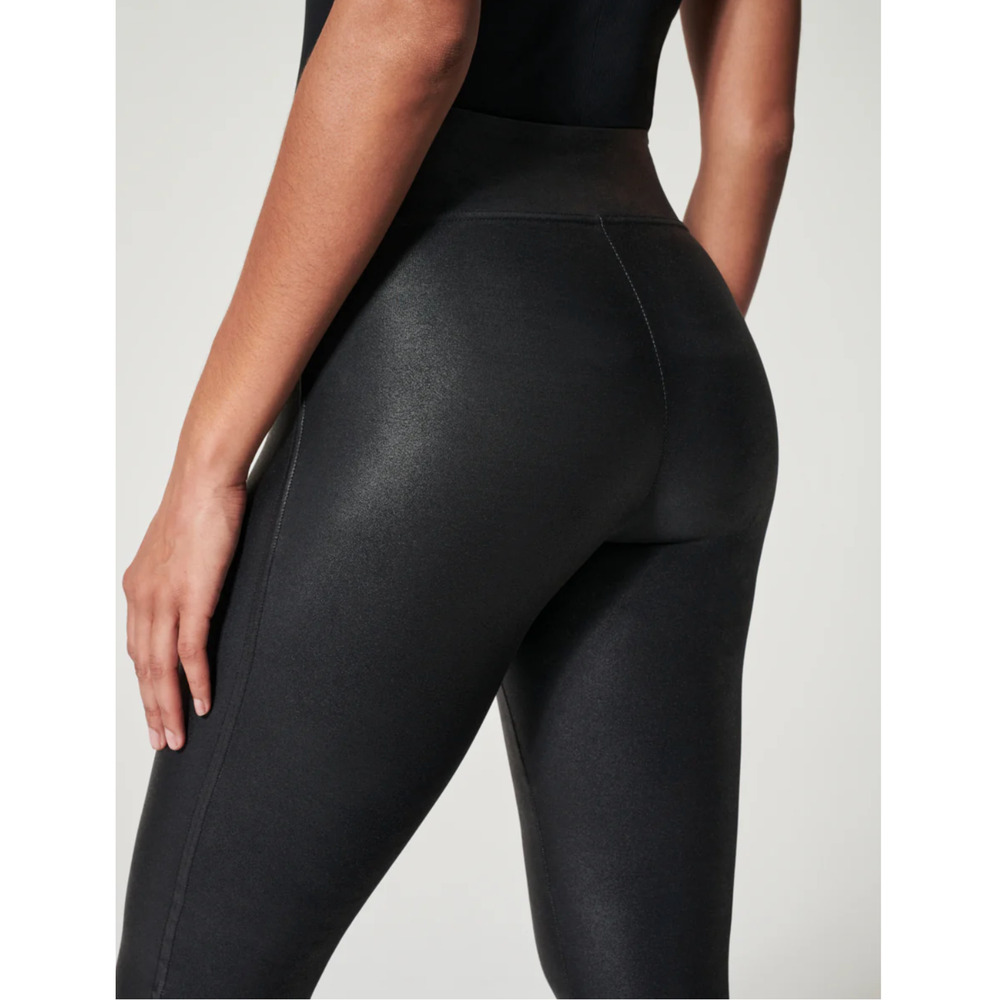 SPANX NWT Faux Leather Leggings in Black // XS - Picture 3 of 9